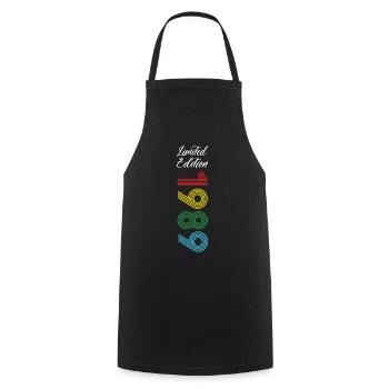 Édition limitée 1989 - Tablier de cuisine - noir - Devant - AI Model Male 185 dark (185cm)