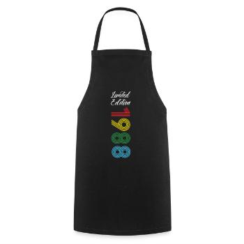 Édition limitée 1988 - Tablier de cuisine - noir - Devant - AI Model Male 185 dark (185cm)