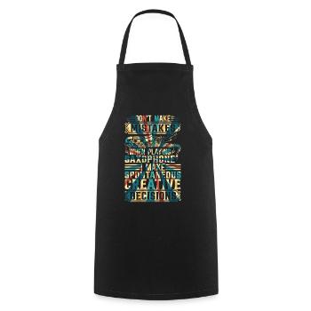 When Playing Saxophone I Make Spontaneous Creative - Cooking Apron - black - Front - AI Model Male 185 dark (185cm)