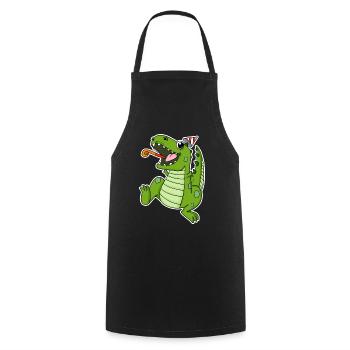 Dino Party - Cooking Apron - black - Front - AI Model Male 185 dark (185cm)