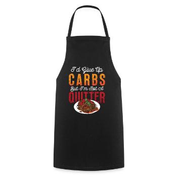 Low Carb Diet I'd Give Up Carbs Healthy Lifestyle - Cooking Apron - black - Front - AI Model Male 185 dark (185cm)