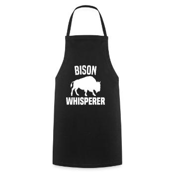 Büffel Bison Ochse Indianer Amerikanisch - Kochschürze - Schwarz - Vorne - AI Model Male 185 dark (185cm)