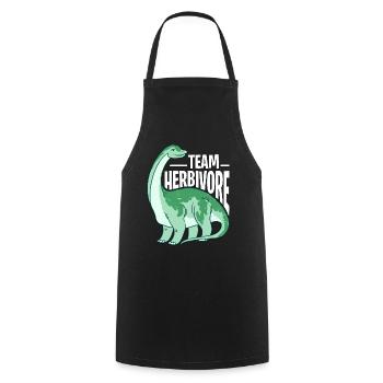 Vegan Diet Team Herbivore Meat Free Healthy Eating - Cooking Apron - black - Front - AI Model Male 185 dark (185cm)