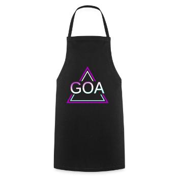 GOA Techno House Party EDM Festival Electro Rave - Tablier de cuisine - noir - Devant - AI Model Male 185 dark (185cm)