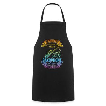 Je grandirais pour devenir une joueuse de saxophone super sexy - - Tablier de cuisine - noir - Devant - AI Model Male 185 dark (185cm)