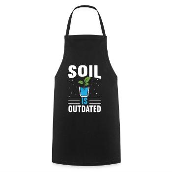 Hydroponics Indoor Gardening Horticulture - Cooking Apron - black - Front - AI Model Male 185 dark (185cm)