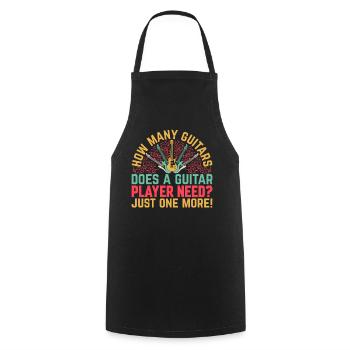 Funny Guitarist - How Many Guitars Does A Guitar P - Cooking Apron - black - Front - AI Model Male 185 dark (185cm)