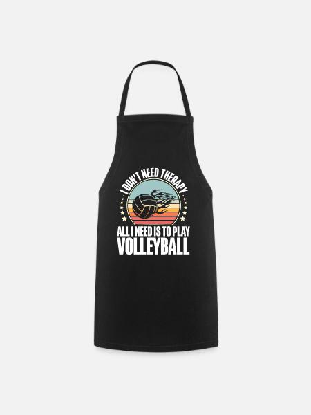 Volleyball - Kochschürze - Schwarz