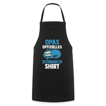 Koala Papa's Official Snoring - Cooking Apron - black - Front - AI Model Male 185 dark (185cm)