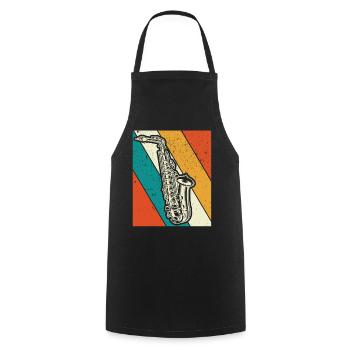 Saxophone Saxophoniste Saxophoniste - Tablier de cuisine - noir - Devant - AI Model Male 185 dark (185cm)