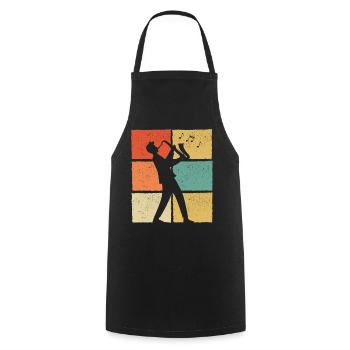 Saxophone Saxophoniste Saxophoniste - Tablier de cuisine - noir - Devant - AI Model Male 185 dark (185cm)