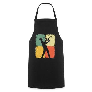 Saxophone Saxophoniste Saxophoniste - Tablier de cuisine - noir - Devant - AI Model Male 185 dark (185cm)