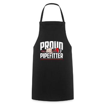 Pipefitter Proud Pipefitter Laborer Construction - Cooking Apron - black - Front - AI Model Male 185 dark (185cm)