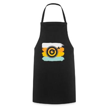 Dart Retro - Cooking Apron - black - Front - AI Model Male 185 dark (185cm)