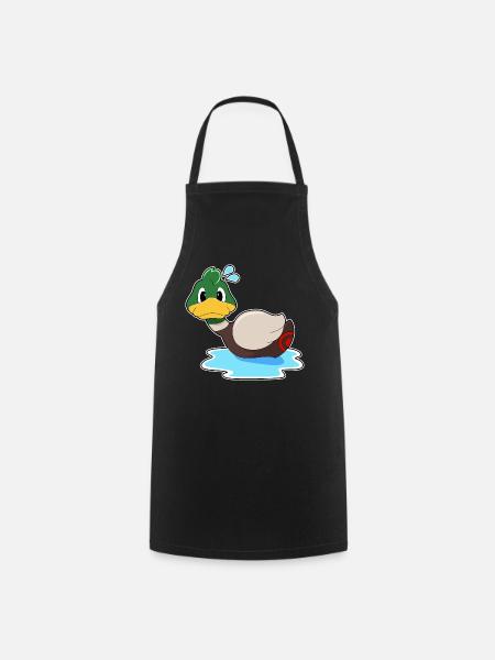 Ente Schwimmen - Kochschürze - Schwarz