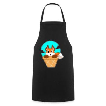 Cône de glace Fuchs - Tablier de cuisine - noir - Devant - AI Model Male 185 dark (185cm)