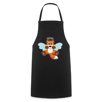 Fuchs Engelsflügel - Kochschürze - Schwarz - Vorne - AI Model Male 185 dark (185cm)