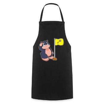 Mole flag - Cooking Apron - black - Front - AI Model Male 185 dark (185cm)