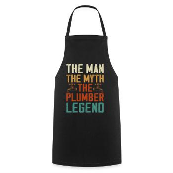 Plumbing Plumber Dad Vintage The - Cooking Apron - black - Front - AI Model Male 185 dark (185cm)