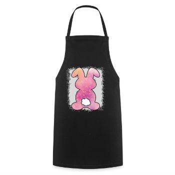 Leopard Print Bleached Easter - Cooking Apron - black - Front - AI Model Male 185 dark (185cm)