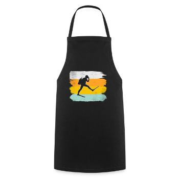 Tauchen Retro - Kochschürze - Schwarz - Vorne - AI Model Male 185 dark (185cm)