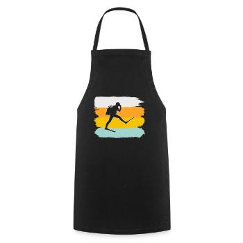 Tauchen Retro - Kochschürze - Schwarz - Vorne - AI Model Male 185 dark (185cm)