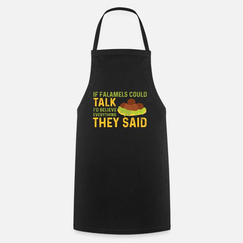 Funny falafel saying - Cooking Apron - black