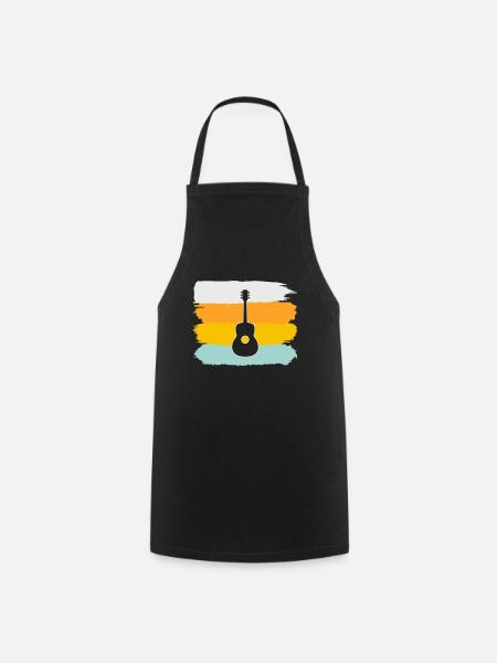 Gitarre Retro - Kochschürze - Schwarz