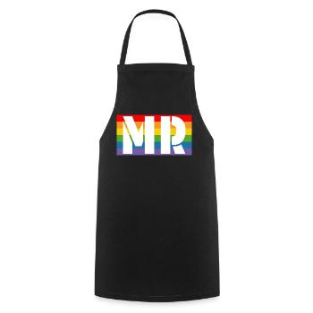 Chemise arc-en-ciel MR - Tablier de cuisine - noir - Devant - AI Model Male 185 dark (185cm)