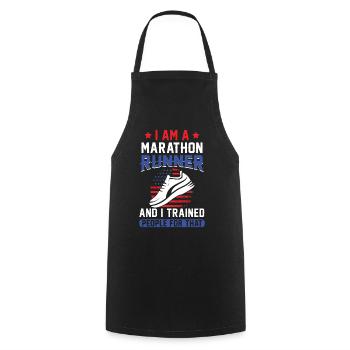 Jogging Saying for Running - Runners - Cooking Apron - black - Front - AI Model Male 185 dark (185cm)