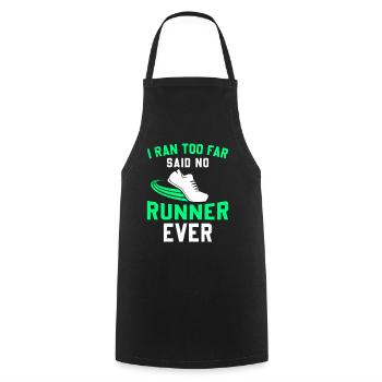 Jogging Saying for Running - Runners - Cooking Apron - black - Front - AI Model Male 185 dark (185cm)
