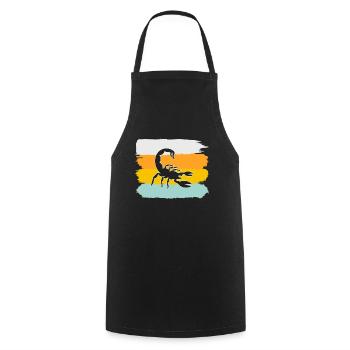 Scorpio Retro - Cooking Apron - black - Front - AI Model Male 185 dark (185cm)