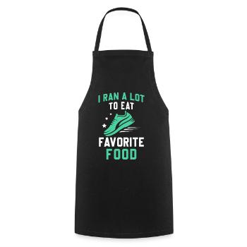 Jogging Saying for Running - Runners - Cooking Apron - black - Front - AI Model Male 185 dark (185cm)