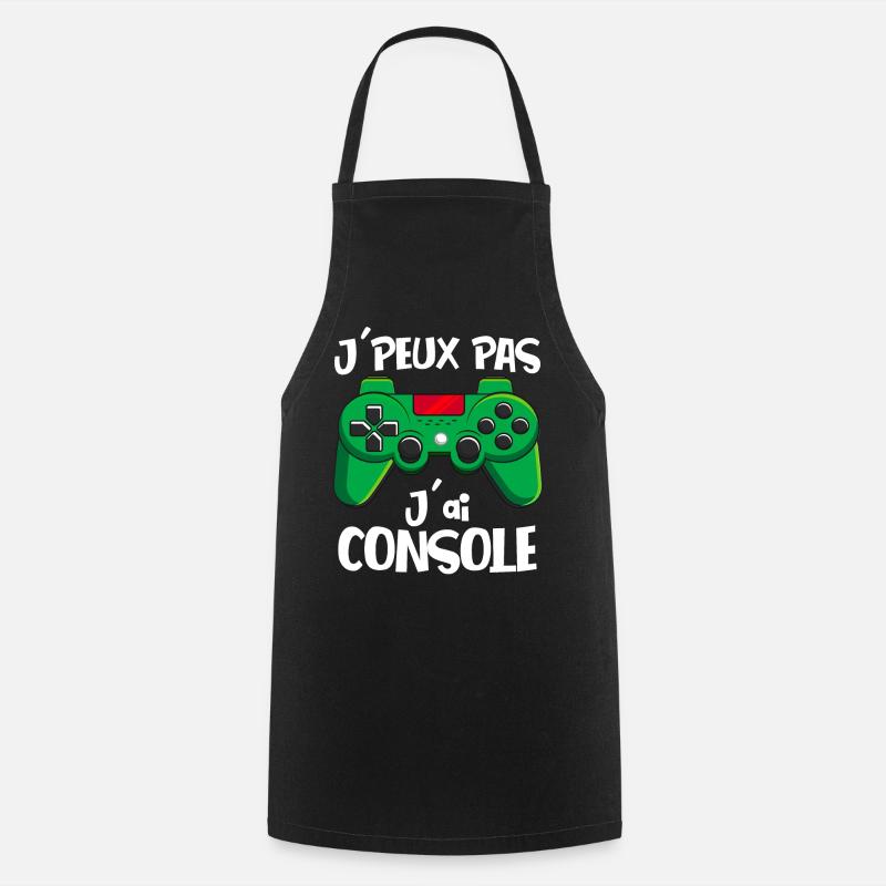J'Peux Pas J'ai Console idee cadeau ado garçon - Tablier de cuisine - noir