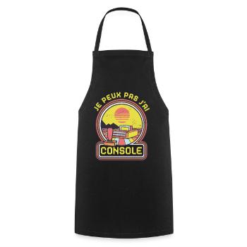 Gamer gift idea I can't I console - Cooking Apron - black - Front - AI Model Male 185 dark (185cm)