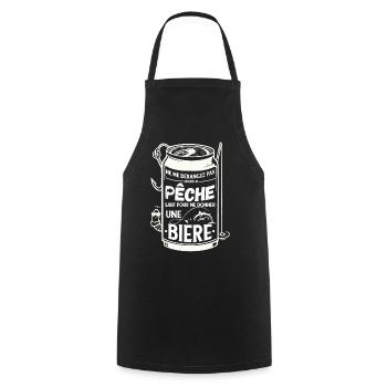 Ne me Dérangez Pas Quand Je pêche sauf pour Bière - Tablier de cuisine - noir - Devant - AI Model Male 185 dark (185cm)