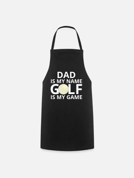 Golf, Golfer, Golffan - Kochschürze - Schwarz