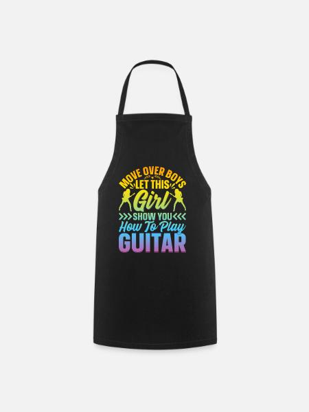 Guitar Player Girls Guitarist - Funny Guitar Playe - Kochschürze - Schwarz