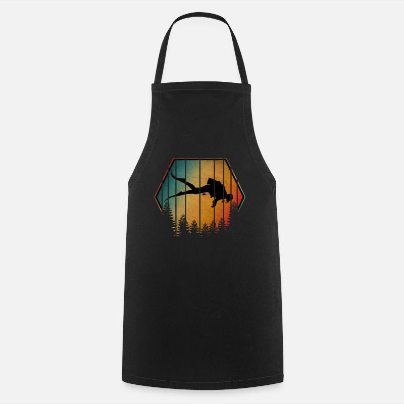 VINTAGE DIVER - Cooking Apron - black