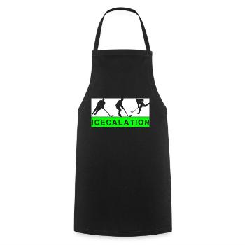 Équipe de hockey sur glace, club, club, entraîneur-joueur fan - Tablier de cuisine - noir - Devant - AI Model Male 185 dark (185cm)