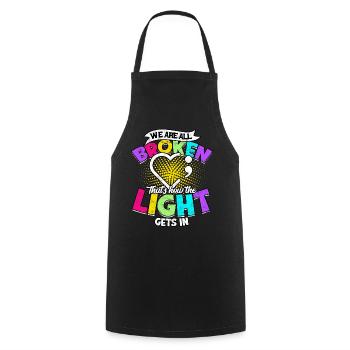 depression depressive sad gift idea unfortunate - Cooking Apron - black - Front - AI Model Male 185 dark (185cm)