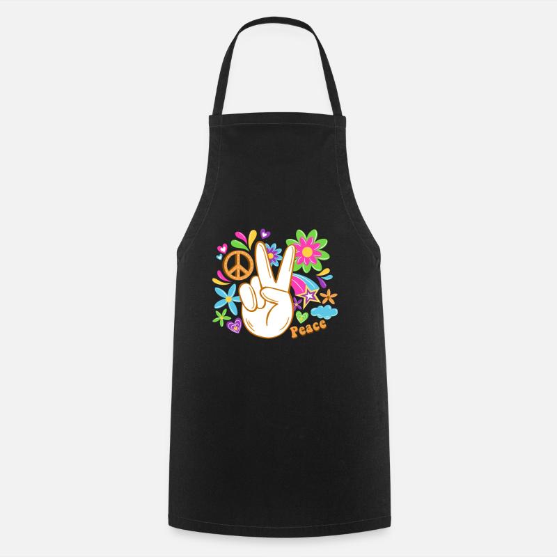 Hippie - Tablier de cuisine - noir