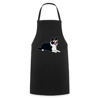 Border Collie Dog Dog Lovers Gift - Cooking Apron - black - Front - AI Model Male 185 dark (185cm)