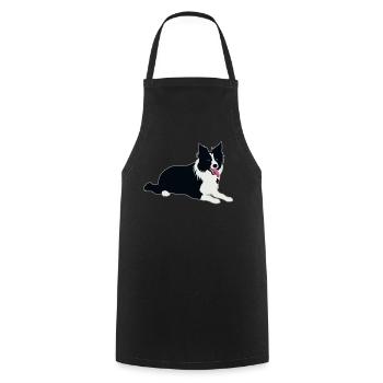 Border Collie Dog Dog Lovers Gift - Cooking Apron - black - Front - AI Model Male 185 dark (185cm)