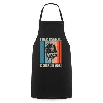 Karaoke Singer Retro Vintage I Was - Kochschürze - Schwarz - Vorne - AI Model Male 185 dark (185cm)
