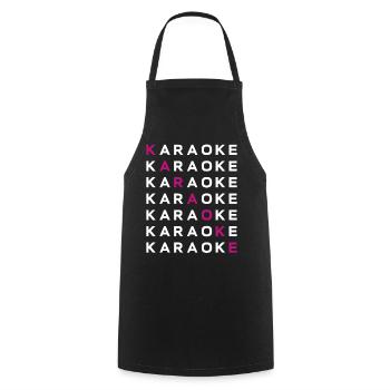 Karaoke Singer Karaoke - Kochschürze - Schwarz - Vorne - AI Model Male 185 dark (185cm)