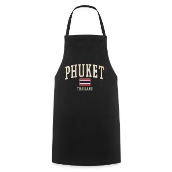 Phuket Thailand Vintage Logo - Cooking Apron - black - Front - AI Model Male 185 dark (185cm)