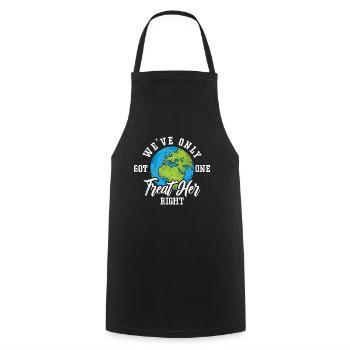 Changement climatique Nous n’avons qu’un seul écologiste - Tablier de cuisine - noir - Devant - AI Model Male 185 dark (185cm)