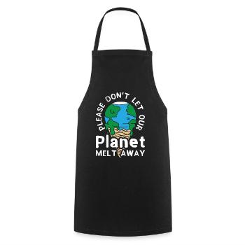 Changement climatique S’il vous plaît, ne laissez pas notre mère la Terre - Tablier de cuisine - noir - Devant - AI Model Male 185 dark (185cm)