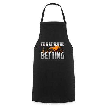 Horse Racing I'd Rather Be Horseback Riding Lover - Kochschürze - Schwarz - Vorne - AI Model Male 185 dark (185cm)